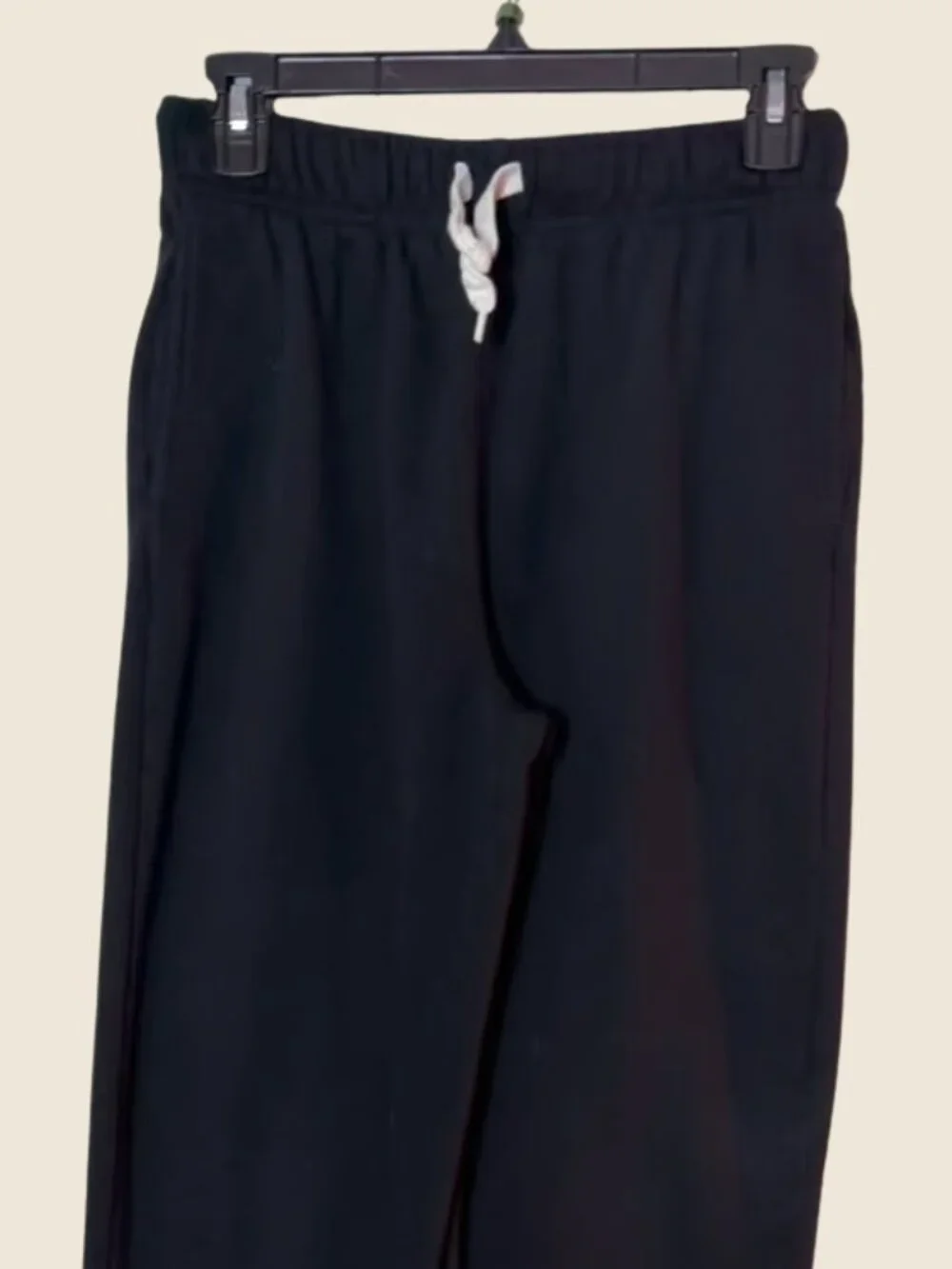 Old Navy Kids Black Jogger Sweatpants XL (14-16) Cotton Blend Elastic Waist